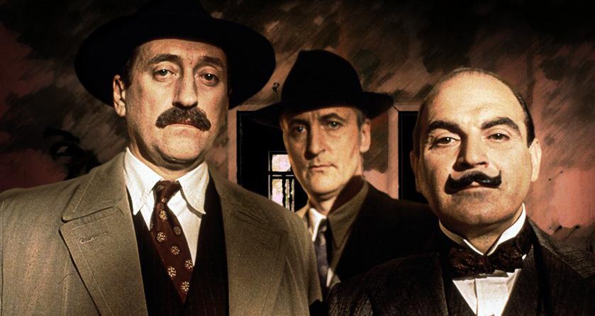 Serial POIROT Lakierki, nienaganny trzyczęściowy garnitur, muszka, a przede wszystkim starannie wymodelowany wąsik to właśnie Herkules Poirot, najsłynniejszy bohater powieści i opowiadań Agathy