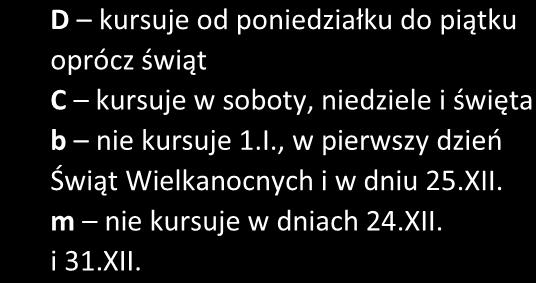 Linia nr 10 Trasa: Rynek Grocholski Budryka Przemysłowa Przystanek D DCb DCb Cb D DCb Dm Rynek Grocholski I 07:10 - - - - - - Piotrkowska 07:12 - - - - - - Piotrkowska / Zdzieszulice Dolne 07:14 - -