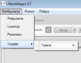 3.1.2. Wygląd Opcje Wygląd umożliwia zmianę schematu kolorystycznego aplikacji. Opcja jest dostępna z Konfiguracja -> Wygląd -> styl (rys. 14).