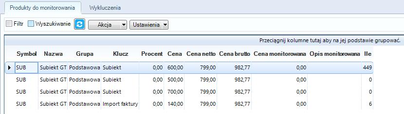 5) Główne okno programu 4.1. Produkty do monitorowania Na pasku zadań (rys.