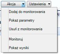 3.1.3. Akcja Przycisk Akcja umożliwia wykonanie na zaznaczonych pozycjach następujących operacji (rys.