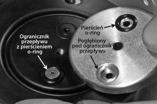 Założyć NOWY pierścień o-ring (z zestawu naprawczego) na ogranicznik przepływu. 7.