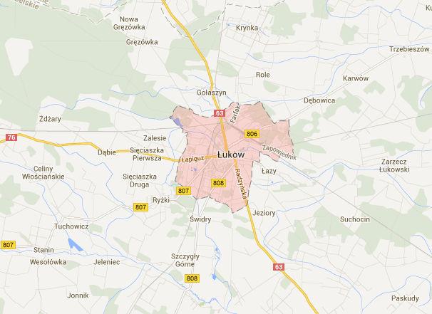 2.10. Miasto Poniższa mapa pokazuje położenie miasta w Powiecie Łukowskim. Mapa 10. Miasto Miasto jest jedną z dwóch gmin ze statusem miejskim z 11 jednostek administracyjnych w Powiecie Łukowskim.
