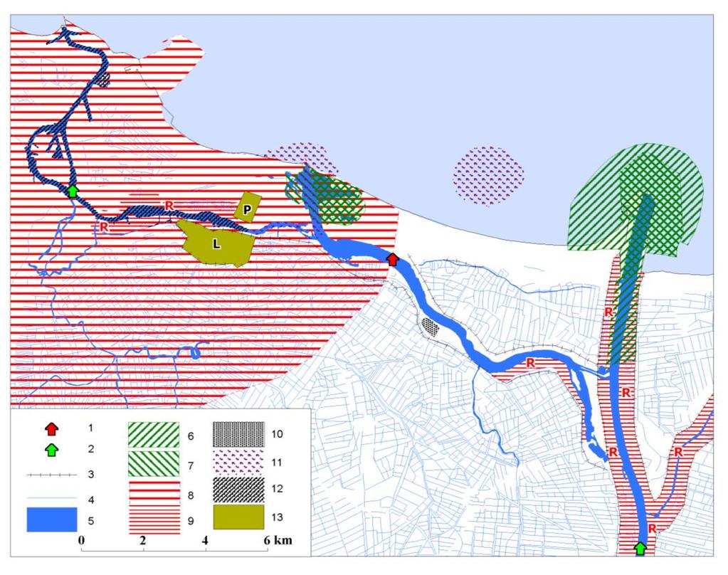 Rys. 4.1. Uwarunkowania i presje na siedliska obszaru Natura 2000 PLB220004.
