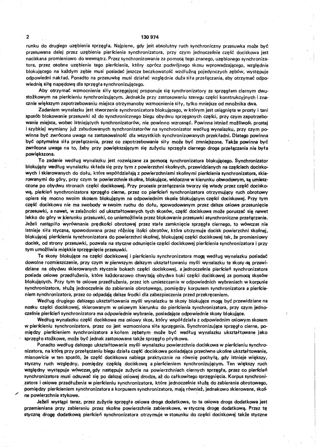2 130 974 runku do drugiego uzębienia sprzęgła.