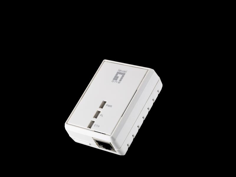 The latest HomePlug AV technology enables a data transmission via existing electrical wiring instead of messy network cables.