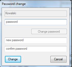 należy zmienić hasło: Należy wybrać Ok