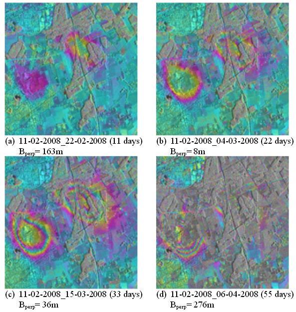 Interferogramy terenu górniczego z satelity TerraSAR-X Zmiany profili EW