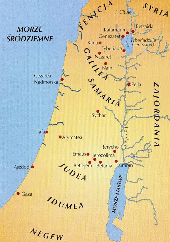 Ziemia obiecana geografia Zajordania (te tereny zdobywa