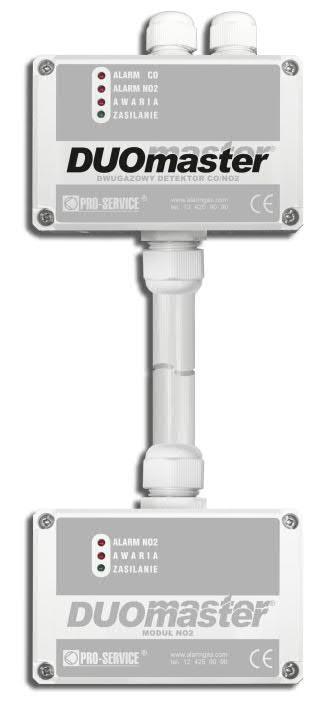 Karta produktu Nr: Dwugazowy Detektor 1B DUOmaster CO/NO2 G/EE/RS485 (wersja z wyjściem RS485) Dwugazowy Detektor DUOmaster CO/NO2 G/EE/RS485 przeznaczony jest do stosowania w stacjonarnych systemach