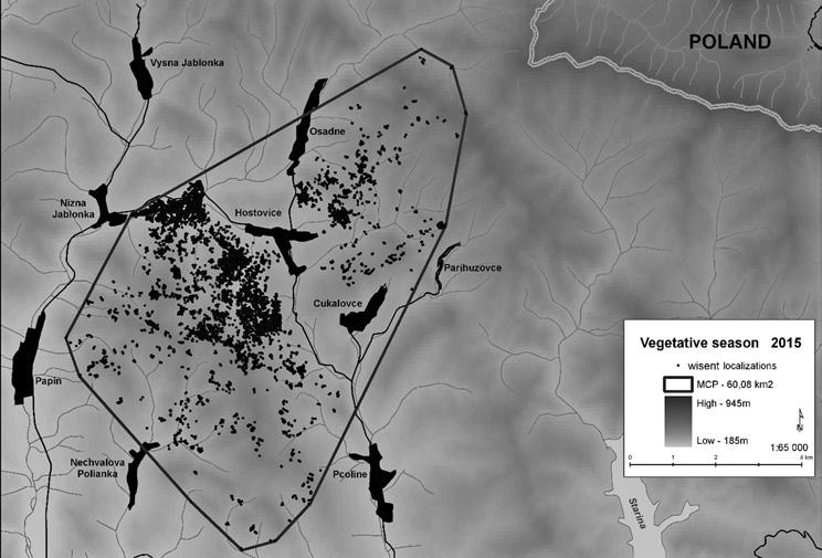 34 Movements and habitat use of wisents in intensively managed rural landscape of Slovak Carpathians Figure 2.