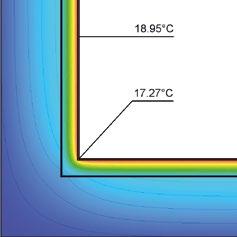 W niektórych przypadkach temperatura w rogu pomieszczenia może spadać poniżej punktu rosy.