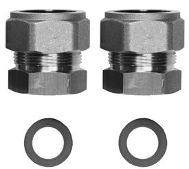 Strona przewodu solarnego z metalowym uszczelnieniem. Strona kolektora z płaską uszczelką (PTFE, teflon, odporne do temperatury 260 C).