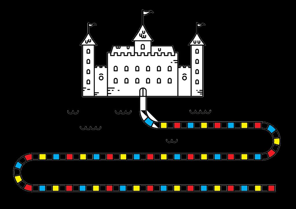 Przygotuj: kolorowe pastele 12. Droga do zamku Wielkiego Artysty. Barwy podstawowe i pochodne Droga do zamku Wielkiego Artysty jest ułożona z płyt w kolorach podstawowych i pochodnych.