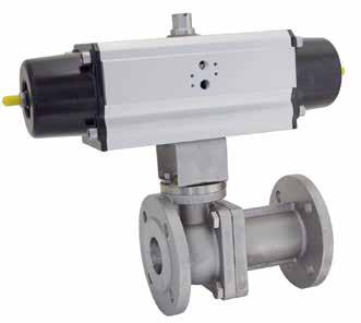 STALI NIERDZEWNEJ DWUSTRONNEGO I JEDNOSTRONNEGO DZIAŁANIA PRO-CHEMIE 60 BALL VALVE WITH STAINLESS STEEL DOUBLE ACTING AND SPRING RETURN ACTUATOR