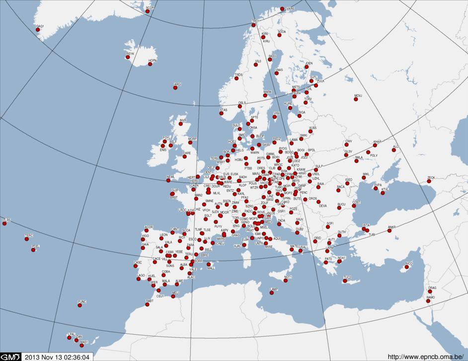 EUREF Permanent Network EPN stacje GPS i GLONASS ok.