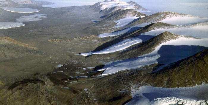pie pustynie polarne zajmują małą powierzchnię na obszarze skrajnie północnych wysp, takich jak: Ziemia Franciszk północna wyspa Nowej Ziemi, Svalbard.