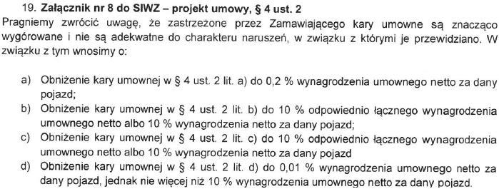 Możliwość dokonania potrącenia z wynagrodzenia Wykonawcy wynika wprost z przepisów Kodeksu cywilnego (art. 498 i następne Kc). Zapis umowy jedynie precyzuje tą zasadę.