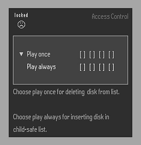 Opcje menu płyt DVD Włączanie jednokrotnego/ wielokrotnego odtwarzania Istnieje możliwość zezwolenia lub uniemożliwienia odtwarzania konkretnej płyty.