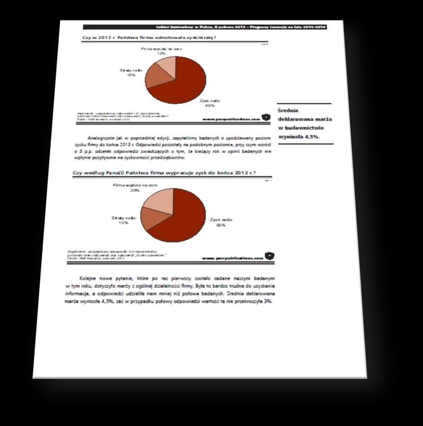 Obliczając udział rynkowy wytwórców maszyn Analizując konkurencję Tworząc wewnętrzne sprawozdania Kto