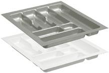 akcesoria do mebli accessories for аксессуары к кухонной kuchennych kitchen furniture мебели т.е. wkłady do szuflad cutlery trays вкладки для ящиков standard verso comfort kolor: białe i szary metalik (z protektorem PE), materiał: PS białe: gr.