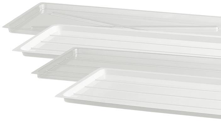 ели т.е. tacki ociekowe do suszarek draining board intrays подносы для воды к шкафным сушилкам kolor: biały i bezbarwny