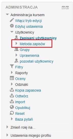 Rysunek 11. Metoda zapisów Kliknąć ikonę znajdującą się przy metodzie Zapisywanie samodzielne (student) (rysunek 12). Rysunek 12.