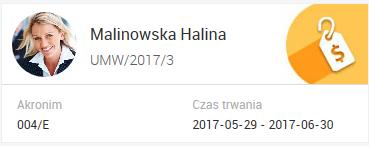 Umowy widok kafelkowy Pod przyciskiem Zmień widok możliwe jest przełączenie widoku okna w postaci listy.