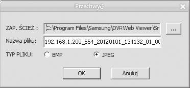 przeglądarka Web Viewer Nastepny : Kliknięcie tego przycisku powoduje wyświetlenie następnego ekranu. W trybie TRYB POJEDYNCZY, kanały są przełączane kolejno od 1 do 16.