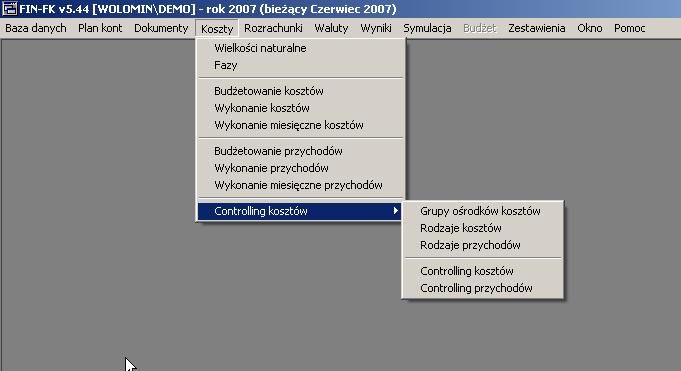 Budżetowanie & Controling OPCJE: BUDŻETOWANIE KOSZTÓW, BUDŻETOWANIE PRZYCHODÓW Jest to moduł systemu FIN-FK umożliwiający planowanie kosztów działalności jednostki oraz zestawianie wykonania