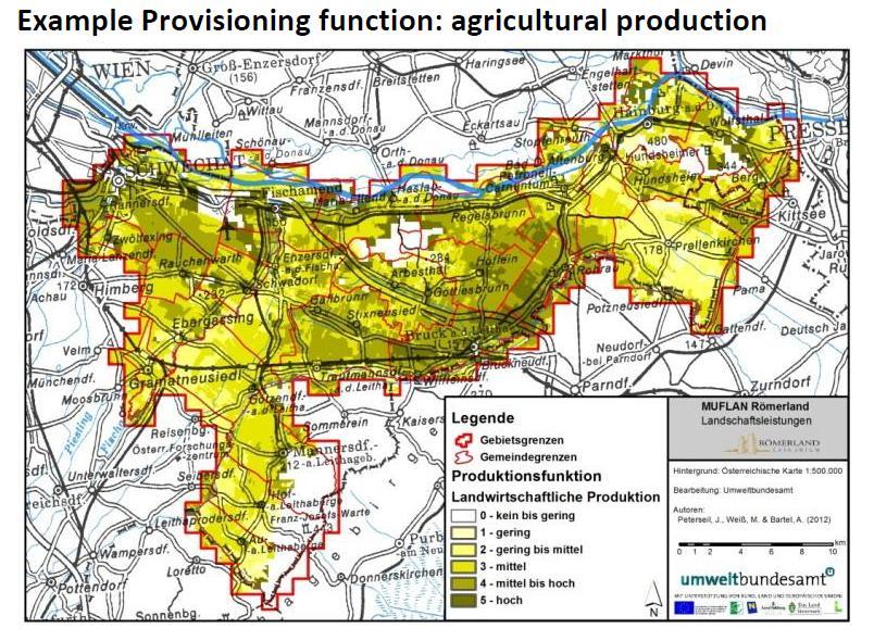 Mapping of ecosystems and their services in Römerland-Carnuntum