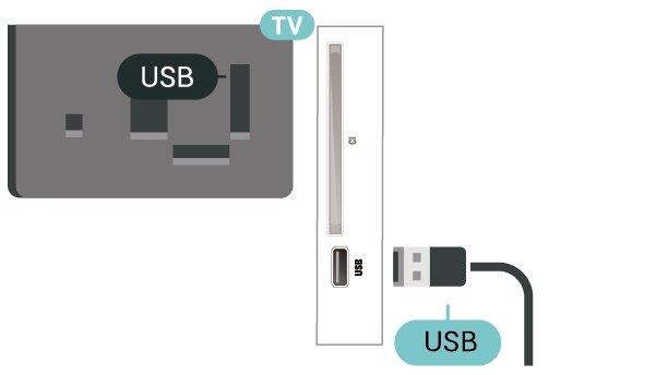 Dysk twardy USB Po podłączeniu dysku twardego USB można wstrzymywać i nagrywać cyfrowe programy telewizyjne (transmisje DVB i podobne).