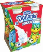 1 zł 3 99 4-pacK 4,99 DANONKI DO PICIA DANONE truskawka banan 4 x 100 g, 1,00 zł / 100 g