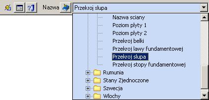 3. Na pasku właściwości z rozwijalnej listy w polu Nazwa