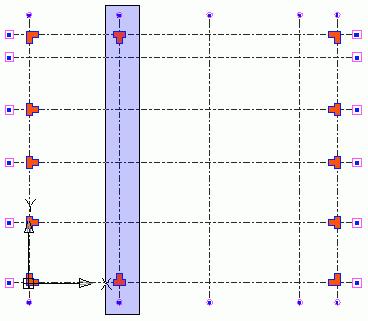 Kopiowanie elementów za pomocą funkcji AutoCAD Korzystając z funkcji Kopiuj AutoCAD skopiuj istniejące słupy o przekroju T. 1. Oknem zaznaczenia, wybierz słup C20. 2.