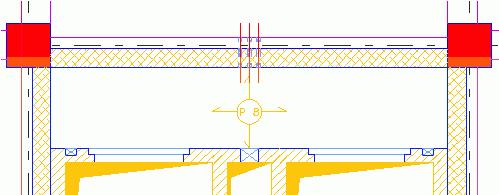 Rysunek 128: Wstawiony otwór Korzystając z narzędzi AutoCAD z paska Widoki