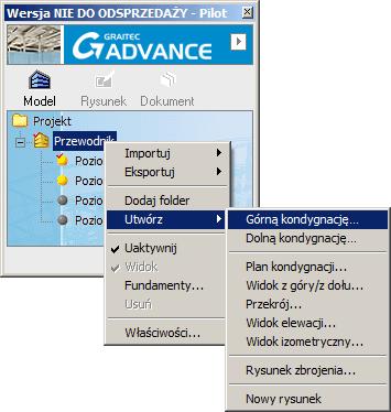 Korzystając z paska narzędzi AutoCAD Widok ustaw widok z przodu na ściany szybu windy. Krok 6: Tworzenie kondygnacji Poziom 1 Rysunek 168: Widok z przodu 1.