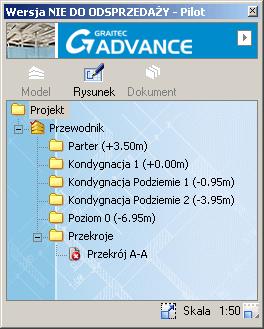 Rysunek 201: Tworzenie przekroju Generowanie przekroju 1.