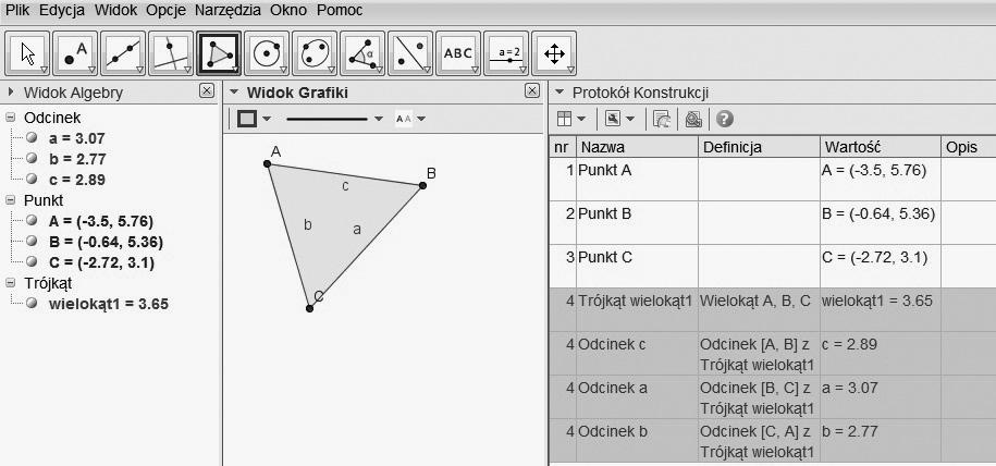 Krótki opis programu GeoGebra 201 Zapisać jako PSTrics, PGF/TikZ lub