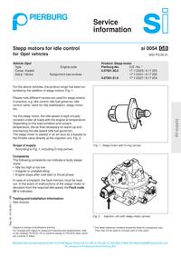 SI 0054 Stepp motors for idle control (Opel) Nr. kat.