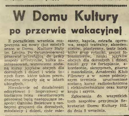 W Nowej Hucie także się ruszało zima 1960 Wacław Kraszewski spotyka