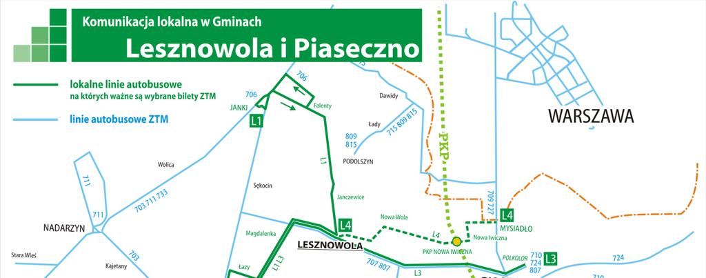Schemat komunikacji miejskiej na terenie sołectwa przedstawia poniższa mapa. PODOLSZYN Źródło: www.ztm.waw.pl IV.