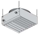 3-rzędowe nagrzewnica elektryczna z wbudowanym zabezpieczeniem przed przegrzaniem regulowane lamele wylotowe możliwość montażu ściennego lub podsufitowego regulowana pozycja zawiesia ściennego