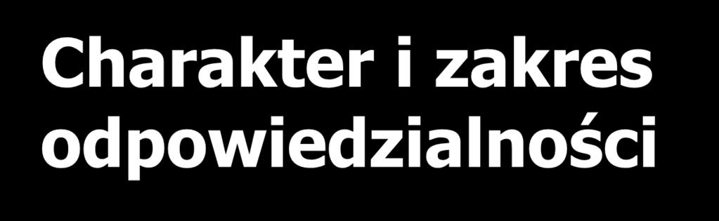 Charakter i zakres odpowiedzialności Obowiązek zapobiegania szkodom i ich naprawiania wynika bezpośrednio z ustawy Zakres obowiązku konkretyzowany decyzją administracyjną (decyzja uzgadniająca)