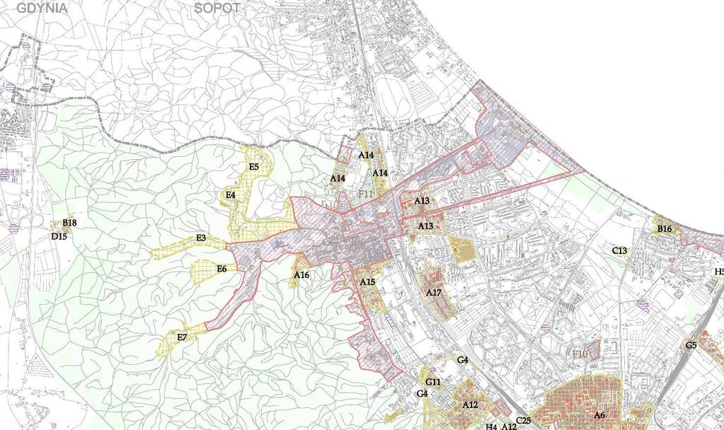 STREFY OCHRONY GDAŃSKA I SOPOTU TPK SOPOT KURORT PARK JELIITKOWSKI PARK PARK REGANA PRZYMORZE POTOK JELITKOWSKI PAS NADMORSKI