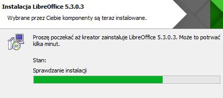 Czwarty krok instalacji pakietu LibreOffice 5.