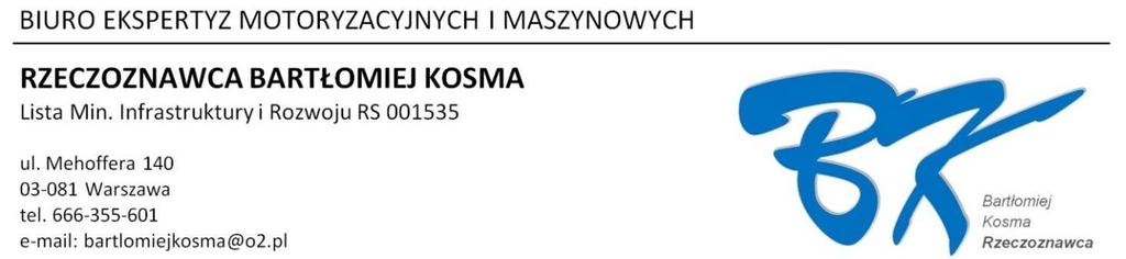 OPINIA TECHNICZNA NR 1964/BK/09/2016 KARTA INFORMACYJNA Przyczepa rolnicza Metal Fach T710/1, S/N :