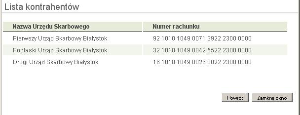 Otworzy się wówczas nowe okno o nazwie Wyszukiwanie Urzędu Skarbowego, w którym wprowadź miejscowość oraz symbol formularza, dla których ma zostać znaleziony odpowiedni Urząd Skarbowy, a następnie