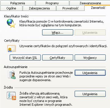 Możesz też wyczyścić już zapisane hasła w zakładce [Ogólne] [Usuń] przyciskiem [Usuń hasła]; W zakładce [zaawansowane]