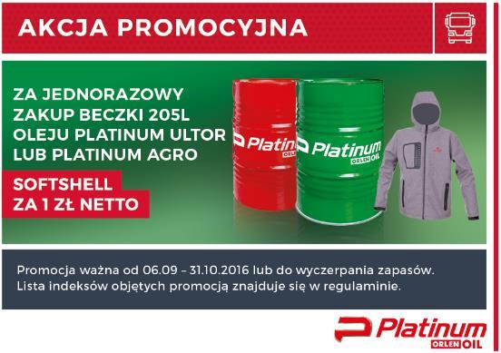 Oleje Orlen Platinum - ULTOR I AGRO Za jednorazowy zakup wybranych olei Orlen Platinum Ultor i